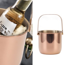Champagne Ice Bucket, Easy To Large Capacity Keep Chilled Handle Ice Bucket for Parties (Rose Gold)