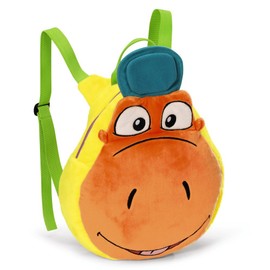 Nici 39887 Plush Backpack Dragon Coconut, 26.5 x 24 x 8 cm