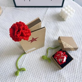 ShaKaLa 2pcs Carnation Handmade Book Marks, Cute Aesthetic Plant Unique Bookmarks Bulk for Book Lovers for Women