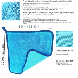 UPYOLUSCC, Microfibre Cloths, Tea Towels, Household Towels, Super Absorbent Microfibre Cleaning Cloths, Tea Towels, Multi-Purpose 30 x 30 cm, Pack of 5 (Light Blue)