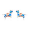 Dachshund Earrings for Women 925 Sterling Silver Opal Dachshund Puppy
