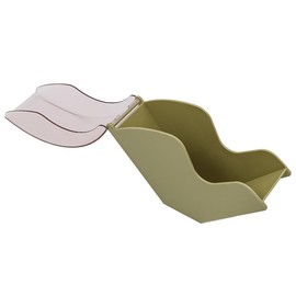 Ieron Coffee Filter Holder Storage with Acrylic Dustproof Lid, for Coffee Shop, Home, Storage Capacity of 100 pcs Paper Filters (Green)