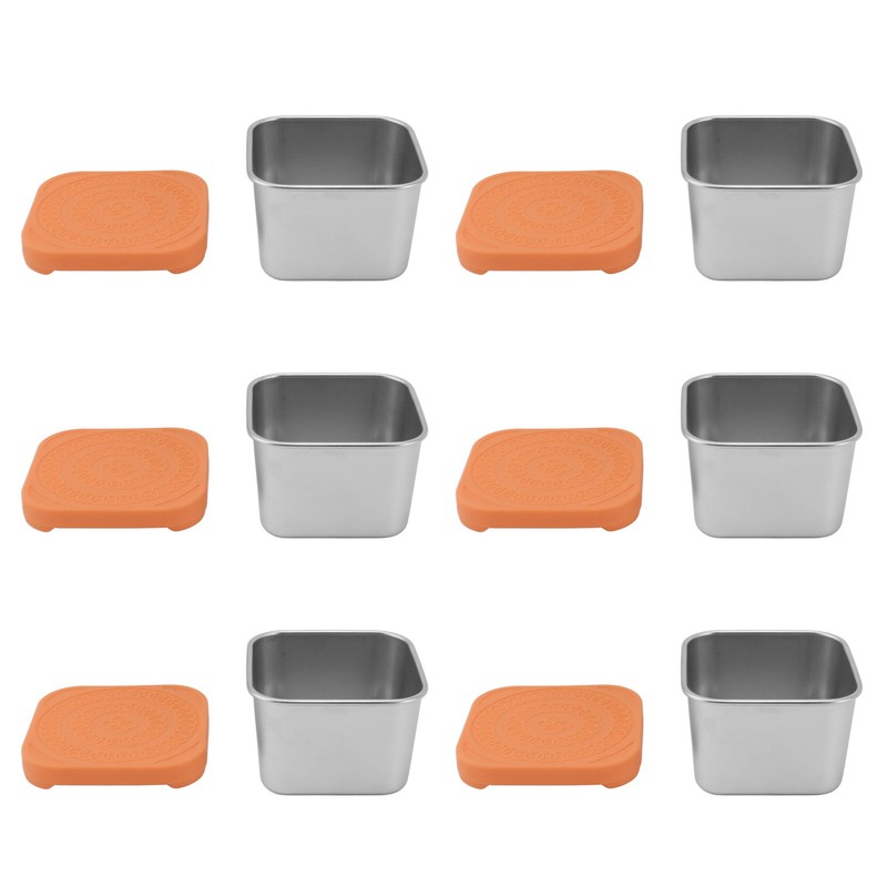 6pcs Sauce Cup 304 Stainless Steel Sealed Leakproof Salad Dressing