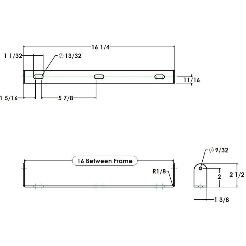 Pack of 2 | 16" Roller and Bracket Set |