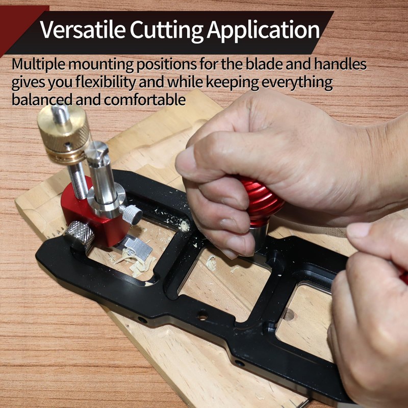 Aepiraza Veritas Router Plane for Woodworking, Router Plane Handheld Adjustable