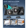 Nilight Headlight Assembly Compatible with 2003 2004 2005 2006 Ford
