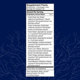 Host Defense Host Defense Stamets 7 Extract - 7 Species Blend - Mushroom Supplement for Immune Support with Royal Sun Blazei, Cordyceps, Reishi, Maitake, Lion's Mane, Chaga & Mesima - 2 fl oz (60 Servings)*