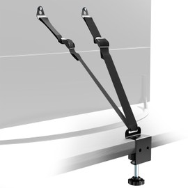 WORLDLIFT TV Fall Prevention Belt, VESA Mounted, Up to 85 Inches, Earthquake Proof Belt, For TV, Furniture Fall Prevention, Earthquake Prevention, Seismic Intensity 7 Compatible, No Drilling Required, Double-Sided Tape Mounting, Clamp