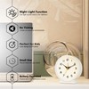 AYRELY® 4.5" Analog Alarm Clock,Small Retro Desk Clock Battery Operated,Slient