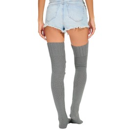 Leoparts Knitted Thigh High Socks for Women Extra Long Over the Knee Stockings Winter Leg Warmers