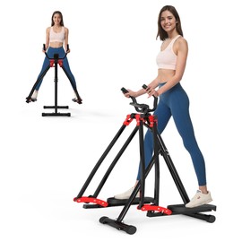 Air Walk Elliptical Glider Machine,30" inch Long Stride Full-Body Cardio Cross Trainer Foldable uitable for Small Spaces,350LBS Weight Capacity