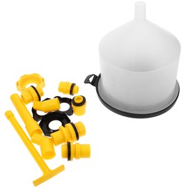 GLEAVI 1set Coolant Filling Kit Spill Funnel Radiator Flush Tool Set for Effortless Coolant Refill and Maintenance Design Yellow and Black