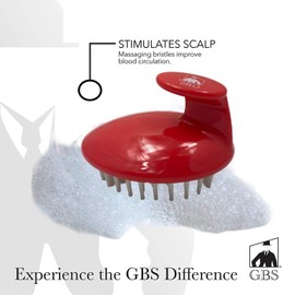 G.B.S Hair Scalp Massager Shampoo Brush, Promotes Hair Growth, Improves Circulation, Reduces Stress Hair Care Tool, Black and Red