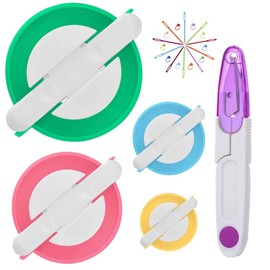 KNEWMART Pom Pom Maker, 4 Sizes Fluff Ball Weaver Needle Pompom Maker Sets DIY Pompoms Craft Doll Making Kits Includes 10 Pieces Knitting Stitch Markers + 10 Pieces Plastic Needles (25)
