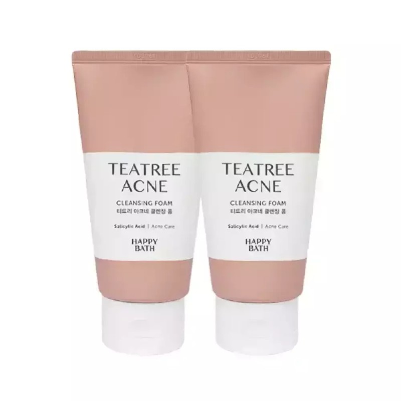 Happybath 해피바스 티트리아크네 클렌징폼 150g x2 Happy Bath Tea Tree