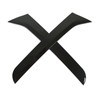 2 Pcs Rear Window Spoiler Glossy Black Left Right Side