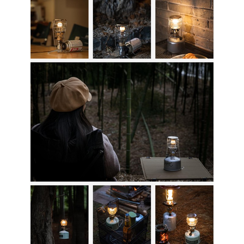 Camping Moon T-4 Portable Gas Lantern, Mini Gas Lantern, For