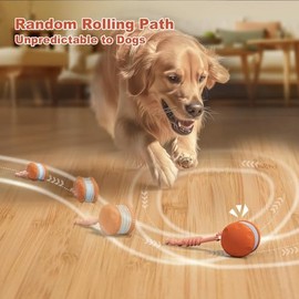 Pelota Interactiva para Perros, Juguete Eléctrico Automático Con Movimiento Y Ruedas, Con Cuerda para Perros Pequeños, Medianos Y Grandes. Juguete de 