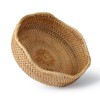 YANGQIHOME Rattan Bread Basket, Round Fruit Baskets, Scalloped Wicker Storage