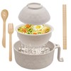 Lshfwn 33oz Ramen Cooker Microwave,Ramen Bowl Set with Chopsticks,Noodle Bowls