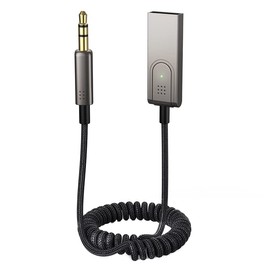 Wireless Bluetooth 5.0 Receiver Dongle, Car AUX 3.5mm Adapter Cable, High-Quality Audio, Stable Transmission, 10m Range