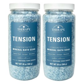 Village Natruals Mineral Bath Soak Tension Cedar Citrus 20 Ounce (591ml) (Pack of 2)