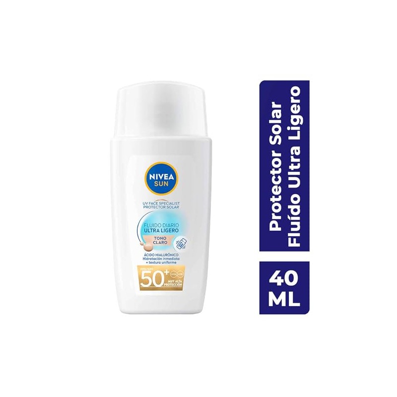 Protector Solar Facial NIVEA SUN Fluido Diario Tono Claro +