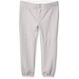 Alleson Athletic Girls Fast Pitch Softball Pants, Grey, X-Large