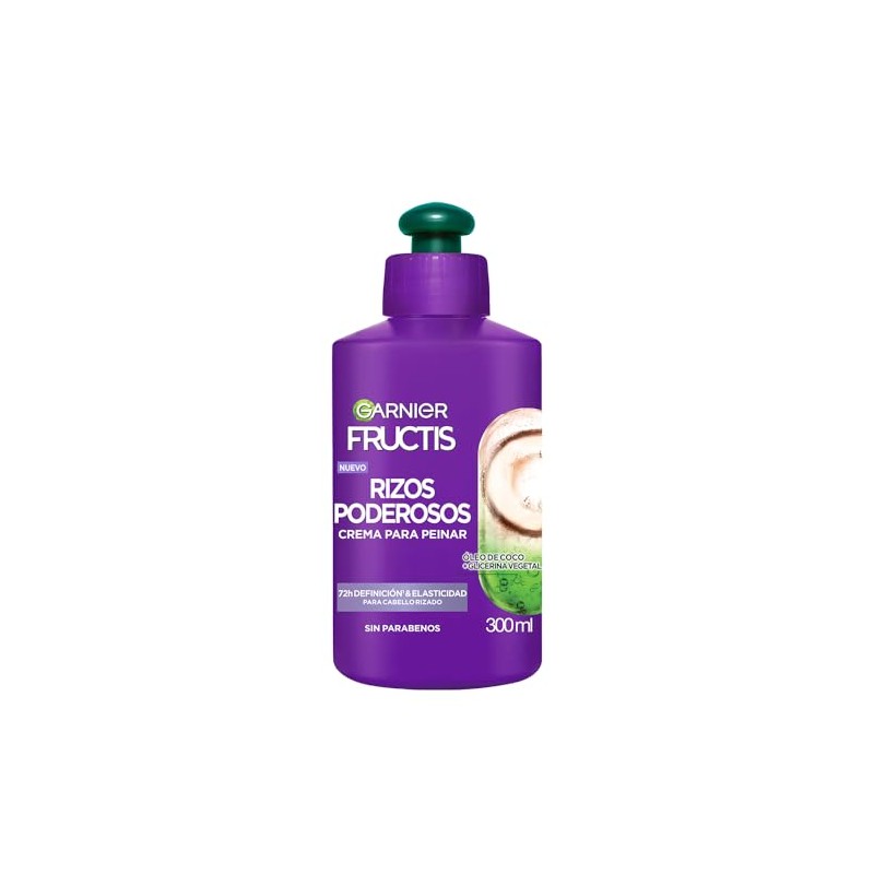 Garnier Fructis Crema para Peinar Rizos Poderosos, 300 ml -