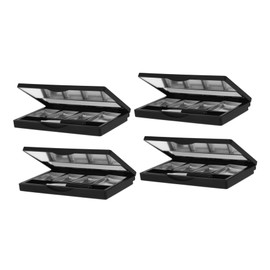 Baluue Mini Eye Shadow Palette Box 4pcs Empty Eyeshadow Pallet Compact Design 5 Compartments for Makeup
