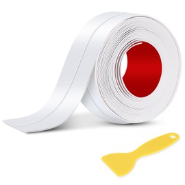 White Caulk Tape Sealant Strip 1 Rolls Waterproof Self Adhesive Caulk Tape Tub and Wall Sealing Strip PVC Caulk Strip Toilet Caulk for Bath & Kitchen Shower Corner Sink Edge Toilet Base