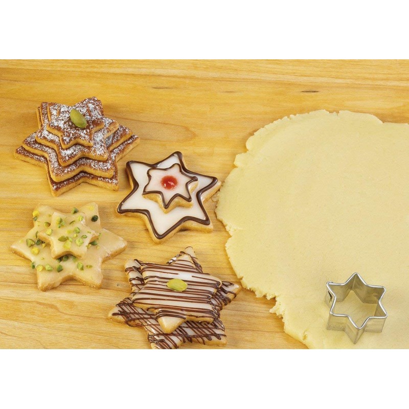 Zenker 43009 611181 Cookie Cutter Set Stars Set of 4