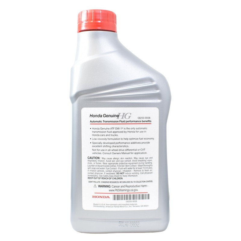 Honda Genuine ATF DW-1 Automatic Transmission Fluid (4 Quarts) +