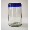 Mexico2Us Blue Water Glass Rim Handblown (Set of 4)