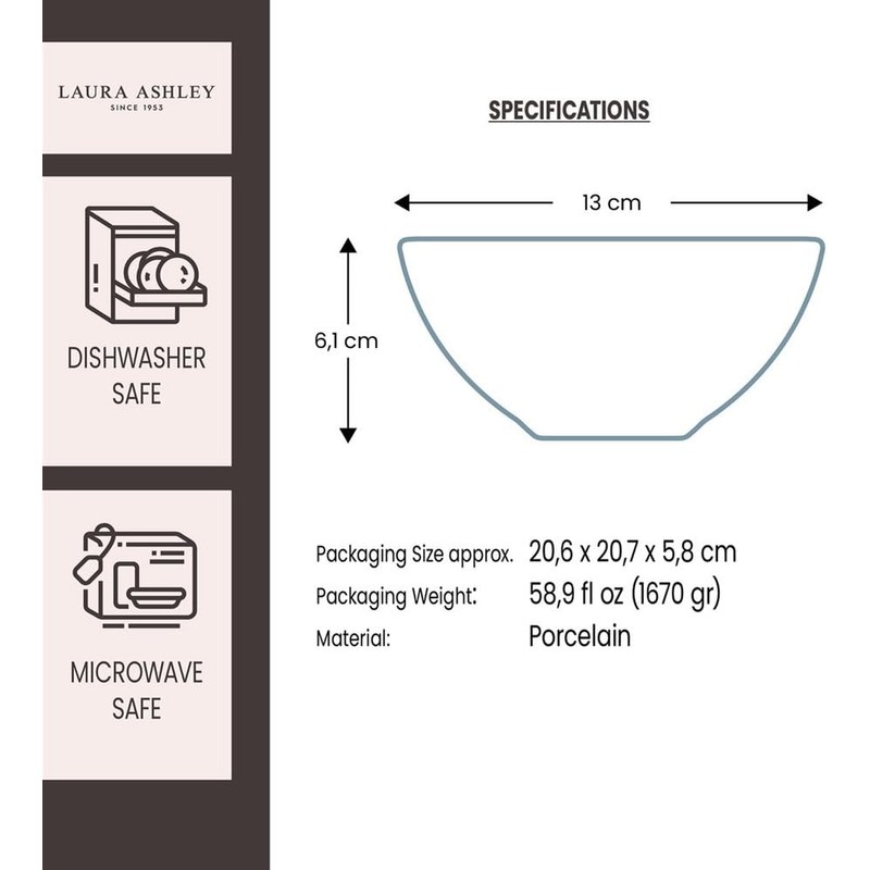 Laura Ashley Sweet Alyssum Bowl 13 cm