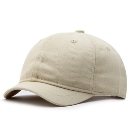 Faringoto Mens Cotton Short Brim Baseball Cap Casual Peaked Cap Women Versatile Equestrian Sun Hat, 01 Beige