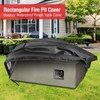 Youlvy Fire Pit Cover Rectangular 42 Inch,Propane Gas Fire Pit