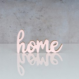levandeo Lettering Home L20 cm Pastel Pink Wood Table Decoration Stand Home Decoration