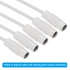 PATIKIL 6 Inch Length Wire Keychain Cable, 5 Pack Titanium