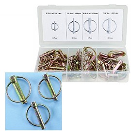 (Set of 50) Pcs Kit Spring Loaded Lynch Pin Lynch Rings Secure Hold Garage Auto Shop Car Fix