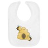Azeeda 'Cute Bees & Hive' Soft Cotton Baby Bib (BI00063399)