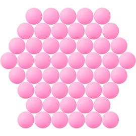 40MM Ping Pong Balls, 50 or 80 Pack Assorted Colored Tennis Balls Multi Color Plastic Balls Fun Beer Ping Pong Balls Bulk for Beer Pong Balls, Arts and Craft, Party Decoration, Cat Balls (50pcs-Pink)