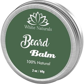 Organic Beard Balm, Styles, Strengthens & Softens Beards & Mustaches - Leave in Conditioner with Natural Argan Oil, Shea Butter, Vitamins and Wax Boost for Ultimate Shine