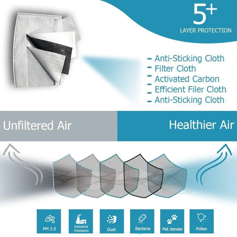 DualVertex Pack of 2 Unisex Dust Mask | Cotton Face