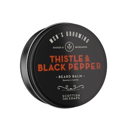 Scottish Fine Soaps Men's Grooming Thistle & Black Pepper Beard Balm 95ml – Conditioning Balm with Shea Butter and Bold Fragrance