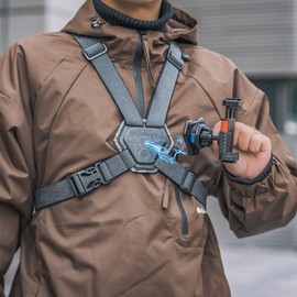 SOH Mobile Phone Chest Strap Harness Mount,Magnetic Quickly Release Adjustable Cell Phone Chest Harness Holder, VLOG/POV Balance Stability and Comfort for iPhone 16/15/14/13/12 and Other Smartphones