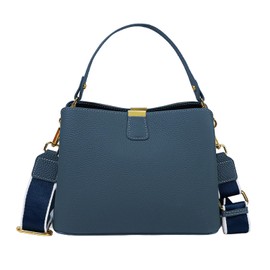 imeetu Women's High Quality Genuine Leather Shoulder Bag, 3-Way Storage Bag, 3-Way Handbag, Cross-body Shoulder Bag, High Visibility, Self-Standing Design, Bottom Beach, Lightweight, Small, Stylish,