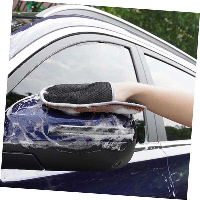 LIFKOME Reusable Car Wash Mitts Machine Washable Compact Design for
