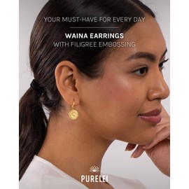 PURELEI® Waina Earrings - Women's Earrings Made of Durable Stainless Steel - Waterproof Earrings Women - Fashion Jewellery for Your Individual Look, Stainless Steel, No Gemstone
