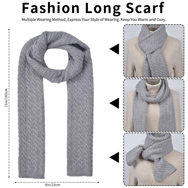 Winter Beanie Hat Scarf Gloves Set for Women, Classic Beanie
